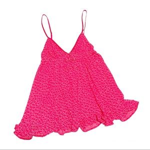 Victoria secret sheer chemise small heart print